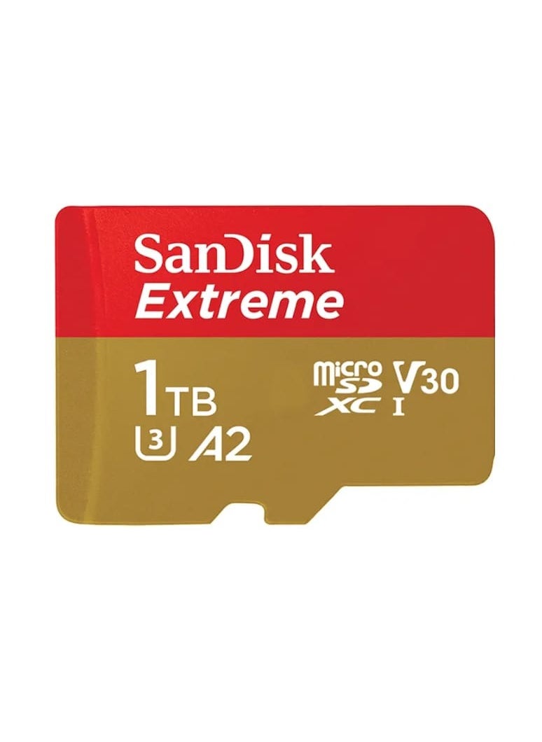 ماركة غير محددة بطاقة ذاكرة   Extreme  MicroSDXC بسعة 1تيرابايت، سرعة قراءة 170 ميجابايت/ثانية، سرعة كتابة 90 ميجابايت/ثانية مع محول  - Image 1