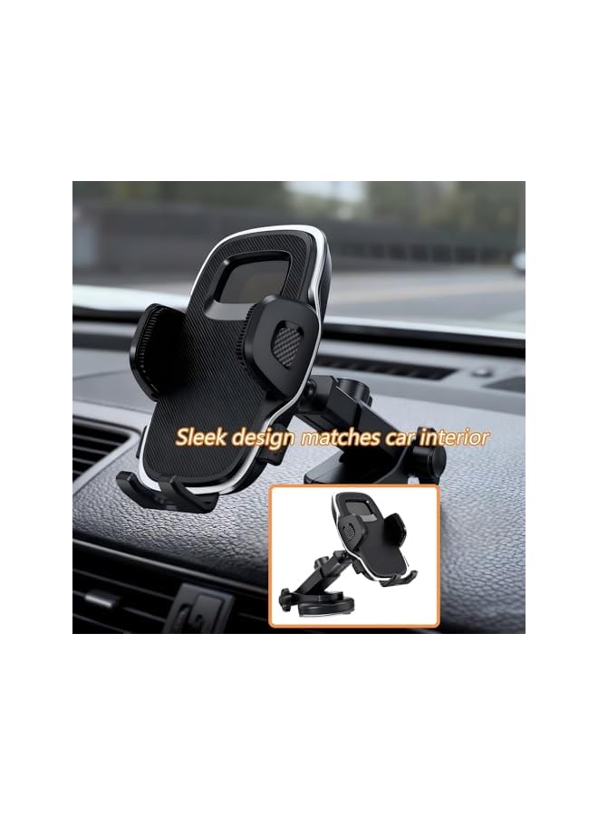 S-TOP 1 Pcs Car Mount Phone Holder with 360° Rotation Strong Suction Cup for Dashboard Windshield - Compatible with most smartphones - Image 3