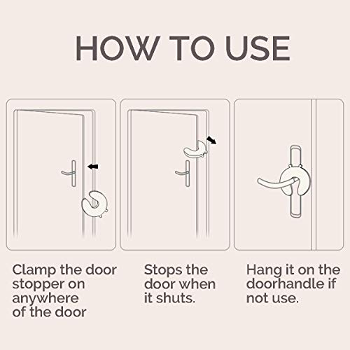 Smart Saver Pack Of 2 Baby Proofing Doors Made Easy With Soft Yet Durable Foam Door Stopper. Prevents Finger Pinch Injuries, Slamming Doors, And Child Or Pet From Getting Locked In Room,Brown - Image 4