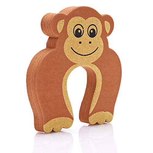 Smart Saver Pack Of 2 Baby Proofing Doors Made Easy With Soft Yet Durable Foam Door Stopper. Prevents Finger Pinch Injuries, Slamming Doors, And Child Or Pet From Getting Locked In Room,Brown - Image 1