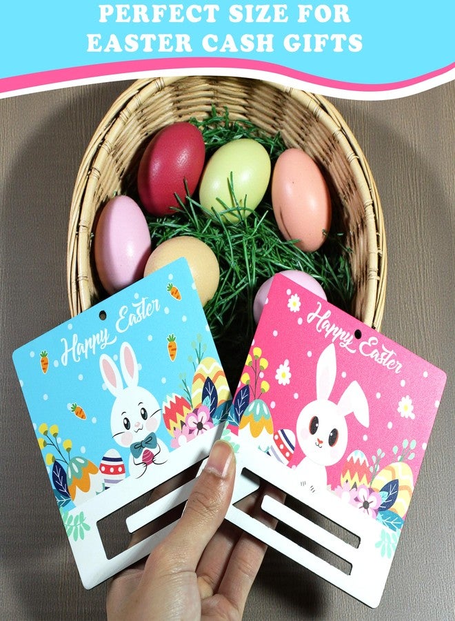 KATINAT Easter Bunny Money Holder for Cash, Pack of 2 Wooden Bunny Cash Holders, Easter Basket Stuffers for Teens & Kids, Bunny Holding Easter Egg Cash Gift, Blue Bunny Money Holder Set - Image 4