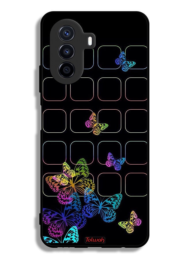 Tolwak Huawei nova Y70 Protective Case Cover Colorful Butterflies - Image 2