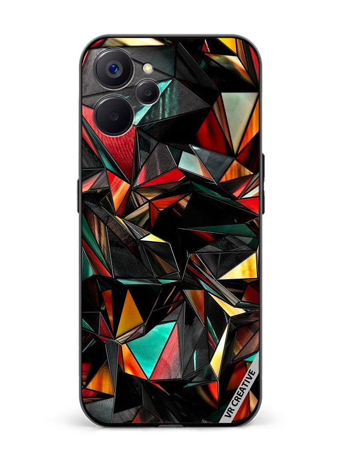VR CREATIVE Protective Case Cover For Realme 10 5G Polygon Abstract Design Multicolour - Image 1