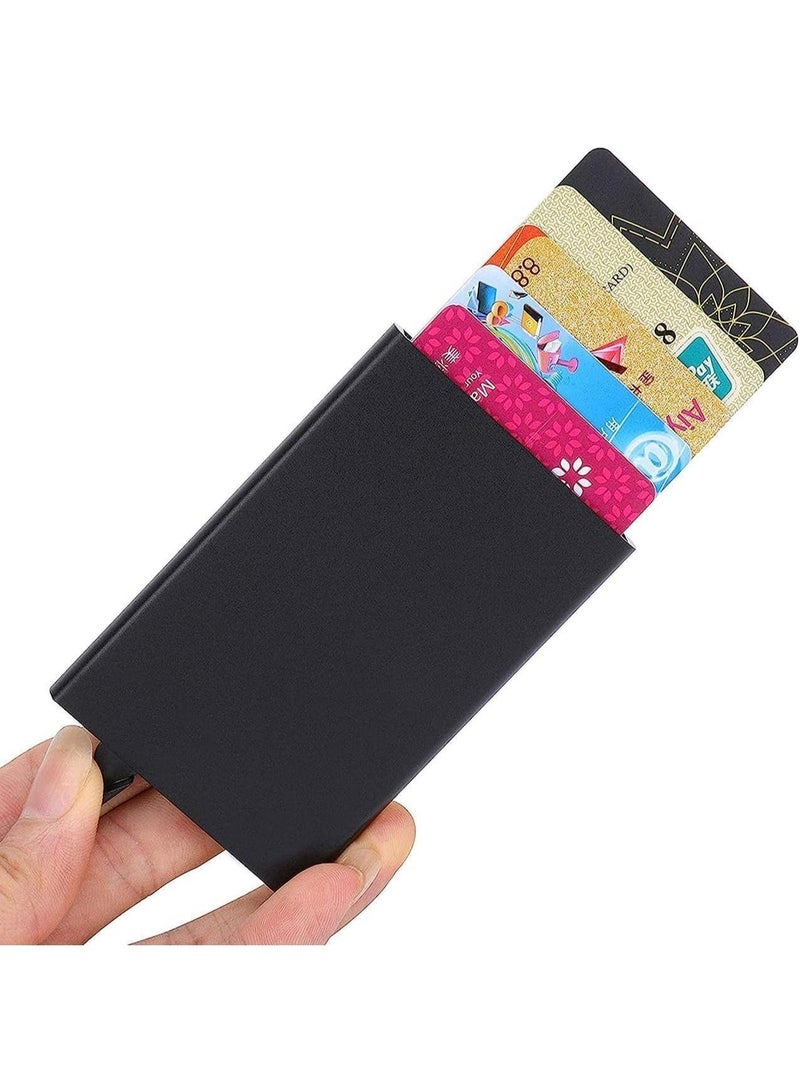 RFID-protected credit card holder wallet; 6 cards slide out with a single click. - Image 3