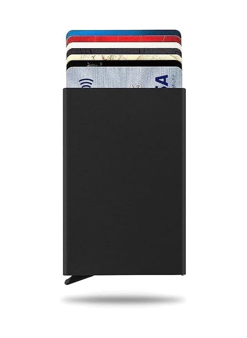 RFID-protected credit card holder wallet; 6 cards slide out with a single click. - Image 2