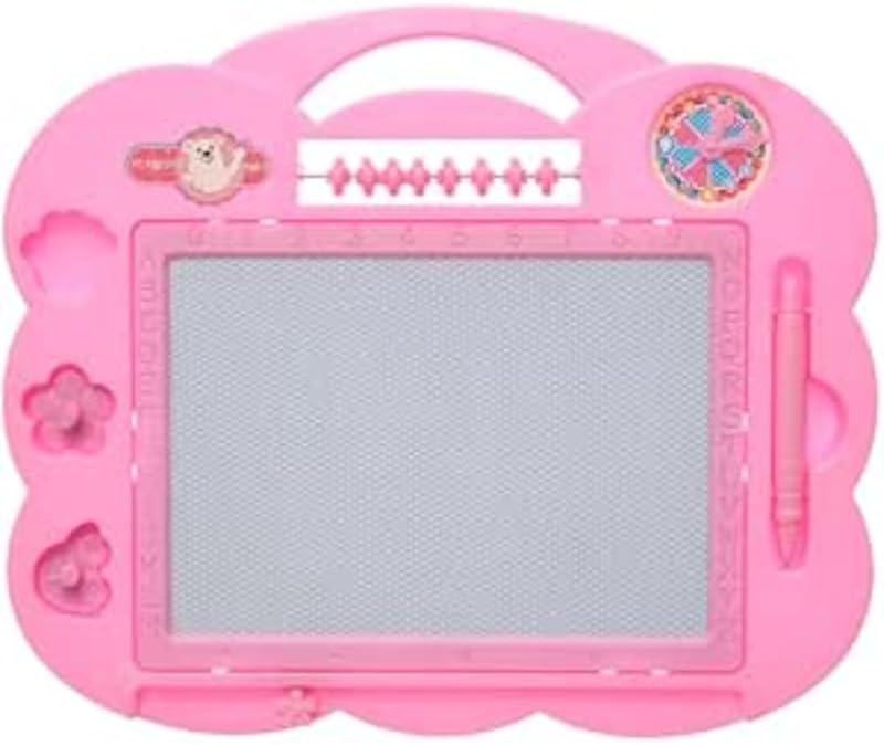 Magnetic Erasable Drawing Board with Mathematical Skills Focus (30x30cm) - Pink