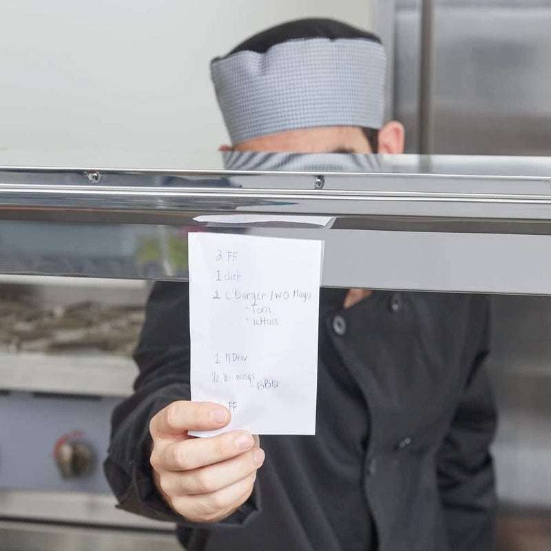 FINALITY Desk Receipt Holder, Silver Kitchen Slide Check Rack,Bill Orders Ticket Holder Tab Aluminium Display Rail for Restaurant Cafes Pubs Bars Silver (Aluminium, 30 Inch) - Image 2