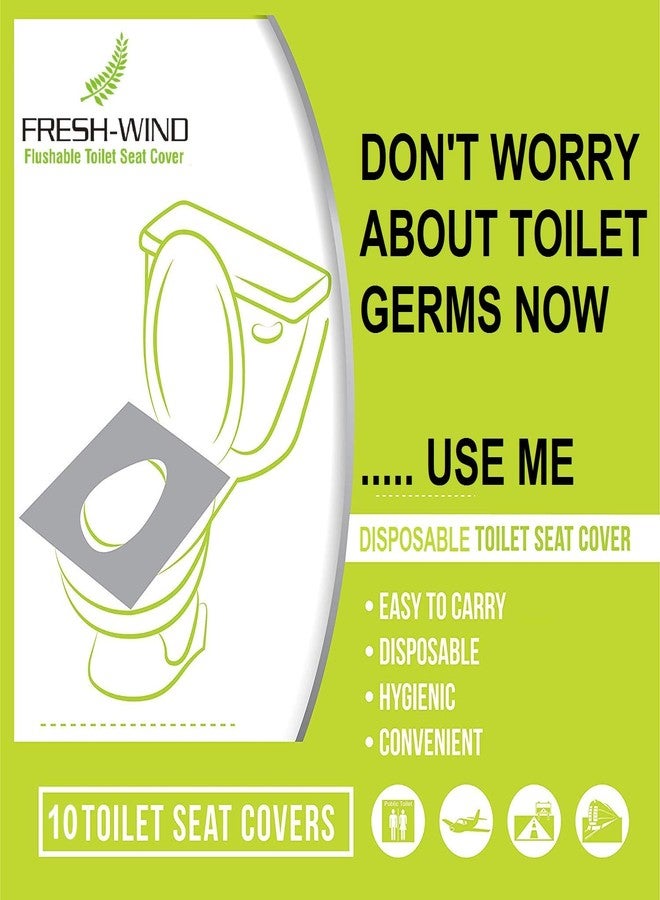 Freshwind Flushable and Disposable Paper Toilet Seat Covers to Avoid Direct Contact with Unhygienic public toilet Seats PACK OF (50) - Image 2