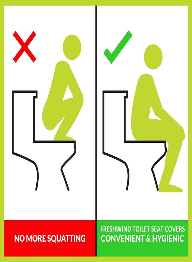 Freshwind Flushable and Disposable Paper Toilet Seat Covers to Avoid Direct Contact with Unhygienic public toilet Seats PACK OF (50) - Image 3