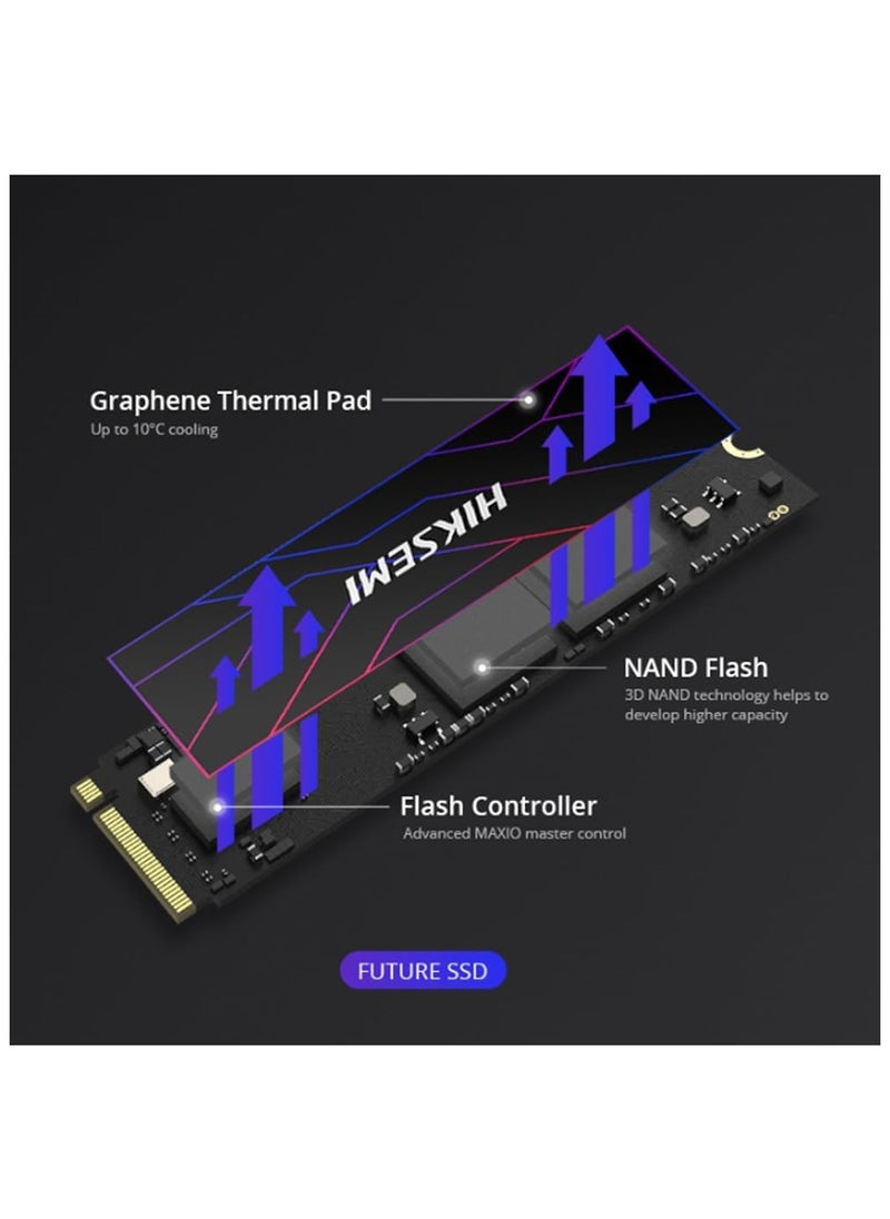 HIKSEMI - 2048GB NVMe M.2 2280 Internal SSD, 7450MB/s - High-Performance PCIe Gen 4 x 4 Computer Storage - Image 1