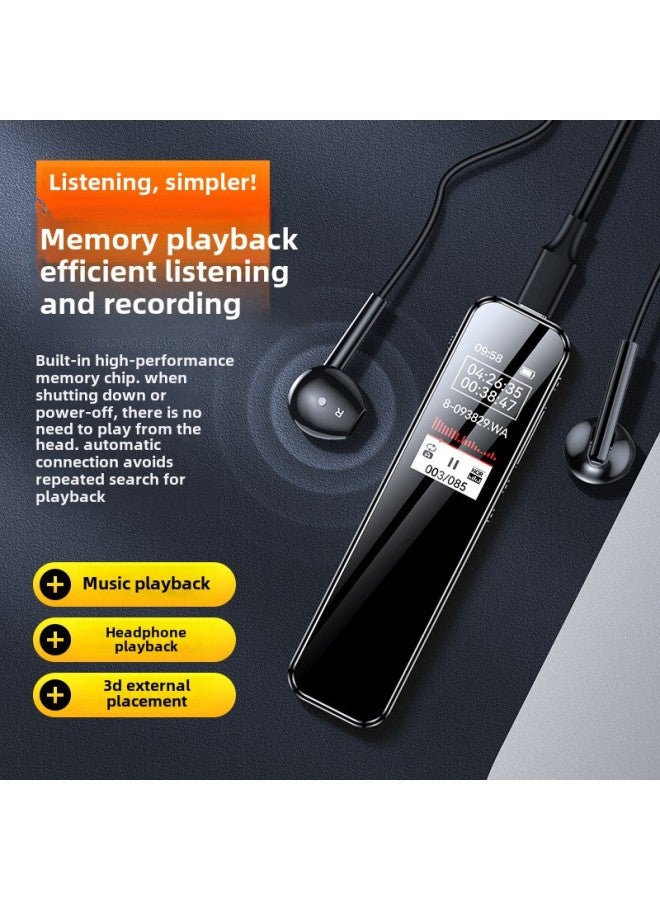 قلم تسجيل رقمي رفيع عالي الدقة لمدة 100 ساعة، تنشيط صوت الطالب، واجهة USB 20، عرض ملون، تنسيق MP3 WAV - اللون: 100 ساعة - سعة التسجيل: 32 جيجابايت - Image 4