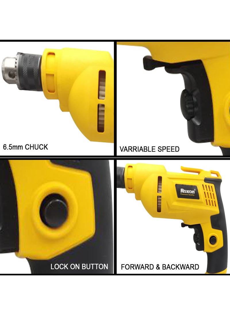 Roxon ROXON 400 Watt Electric Drill Machine 2600rpm 220-240V 50/60Hz  Premium Quality Drilling Machine 6.5mm Chuck Drill Machine RX350  - Image 4