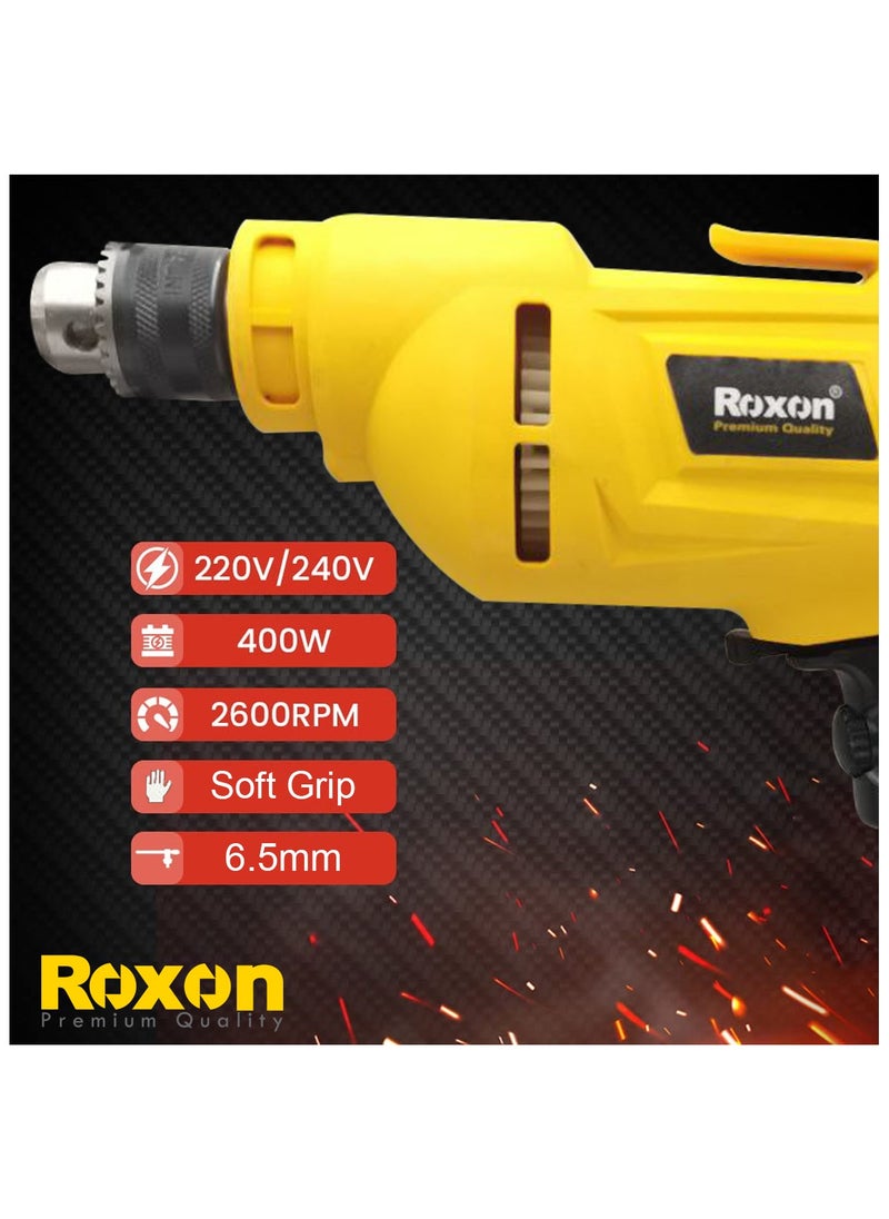 Roxon ROXON 400 Watt Electric Drill Machine 2600rpm 220-240V 50/60Hz  Premium Quality Drilling Machine 6.5mm Chuck Drill Machine RX350  - Image 5