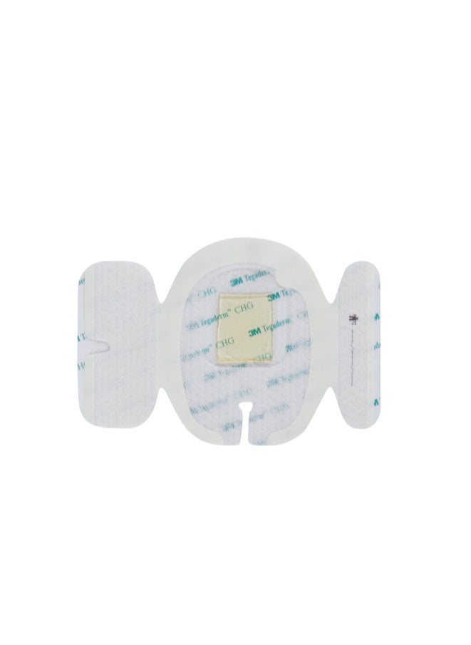 3M Pack of 25 3M Tegaderm CHG Chlorhexidine Gluconate IV. Securing bandage, 1657R, 11.5cm x 8.5cm  - Image 2