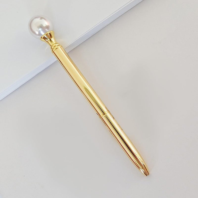 5 Pcs Pearl Finish Metal Ballpoint Pen Set For Women Writing Office Home Use - Image 5