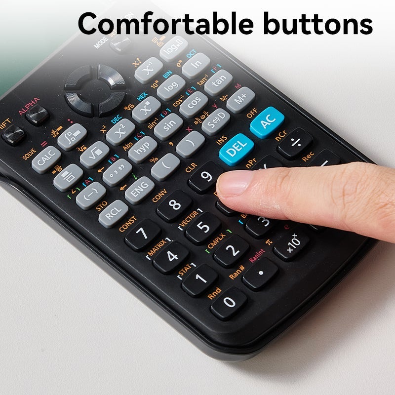 Deli D991ES Scientific Calculator 417 Functions Dual Power LCD Display for Students and Professionals - Image 5