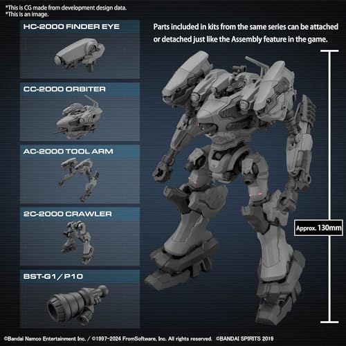 BANDAI SPIRITS بانداي هوبي - آرمورد كور VI نيران روبكون - #04 راD CC-2000 أوربيتر 30 مم 1/144 طقم نموذج - Image 4