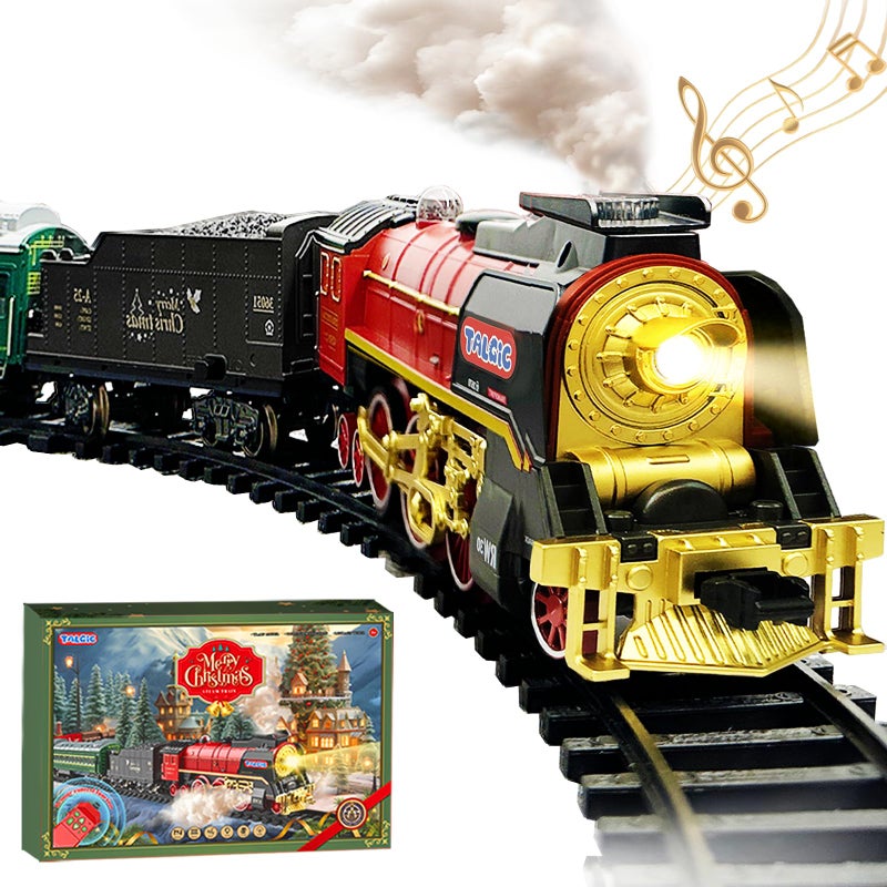 TALGIC Train Set Remote Control Train Toys for Boys with Steam Lights and Sound Fancy Tracks Christmas Train Sets for Around The Tree Model Trains for 3 4 5 6 7 8 KidsToddlers - Image 3