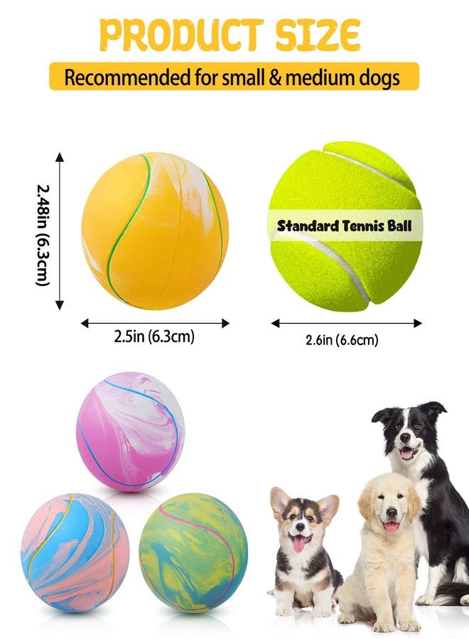 SCHITEC Dog Squeaky Toy Balls, Interactive Tennis Ball for Puppies Small Pet Medium Breed Dogs, Latex Rubber Puppy Fetch Play Toys - Image 5