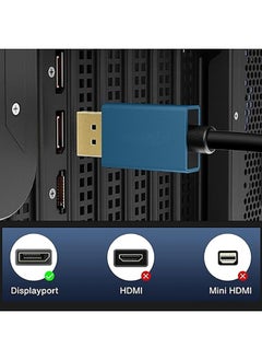 MOWSIL DisplayPort Cable 3 Mtr, DP Cable 1.2, 4K@60Hz, 2K@165Hz,2K@144Hz, Gold-Plated High Speed Display Port Cable for Gaming Monitor, Graphics Card, TV, PC, Laptop  - Image 4