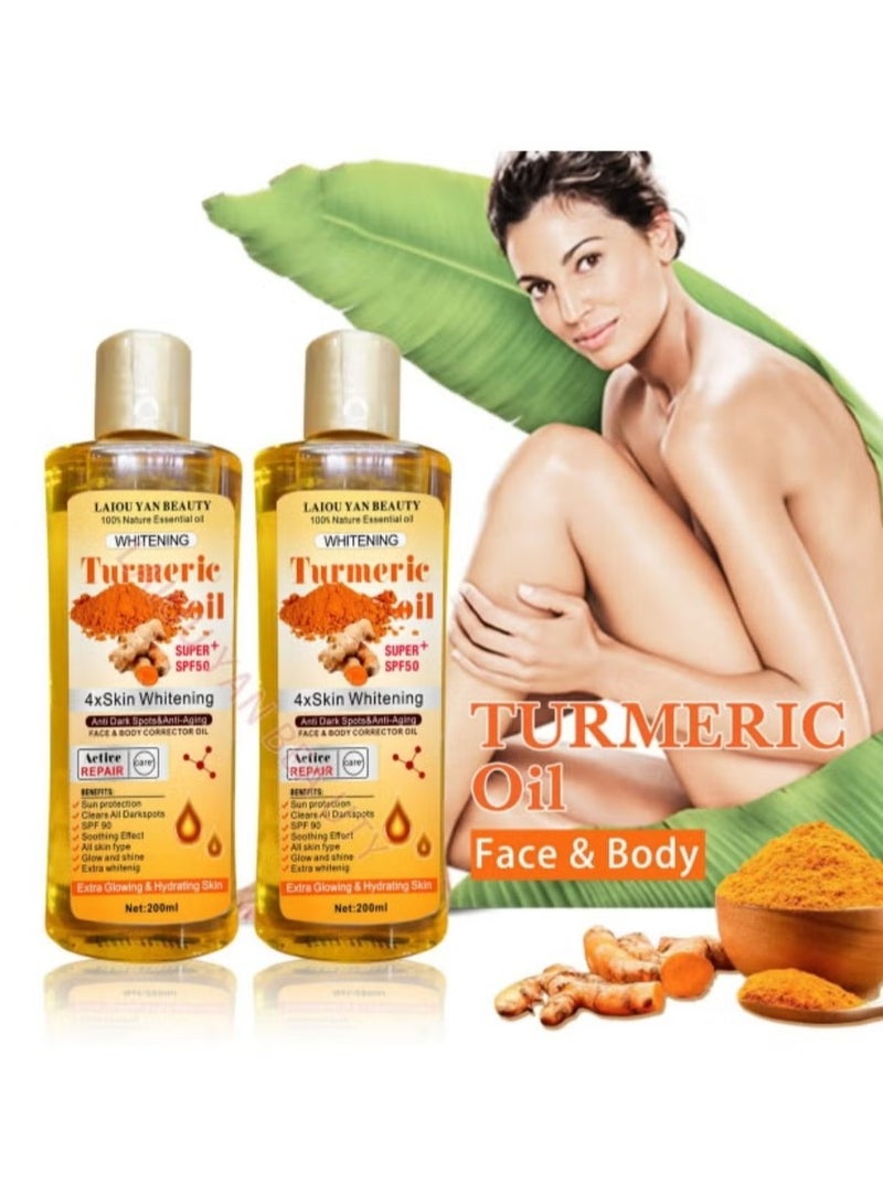 Whitening Labs Skin Whitening 100% Natural Essential Oil Whitening Ginger Oil Super+ SPF 50 200ml*2 - Image 3