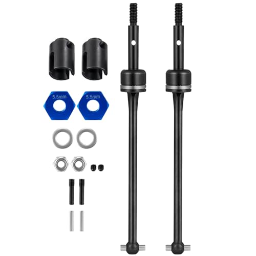 JGGZONE Spring Steel Front Rear Drive Shaft CVD Driveshaft Compatible with 1/10 Traxxas Slash Rustler Stampede Hoss VXL 4X4 2WD RC Car - Image 3