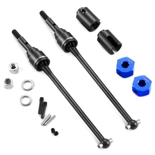 JGGZONE Spring Steel Front Rear Drive Shaft CVD Driveshaft Compatible with 1/10 Traxxas Slash Rustler Stampede Hoss VXL 4X4 2WD RC Car - Image 2
