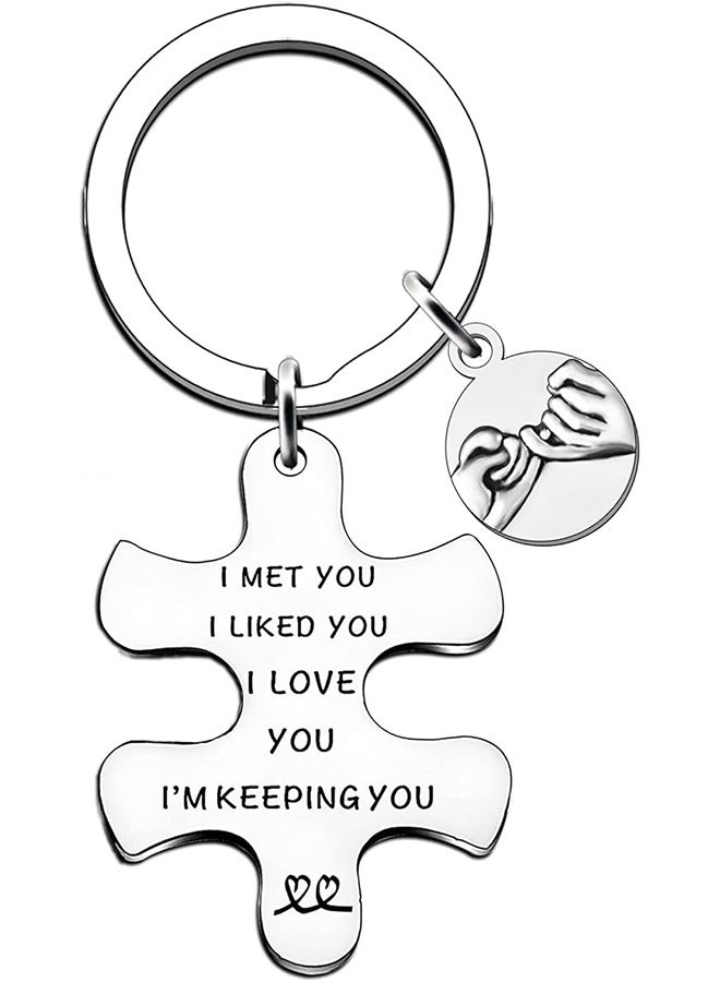 Couples Gifts for Girlfriend Wife Boyfriend Husband Happy Wedding Anniversary Keyring Valentine Birthday Gift for Her He Women Men - Image 1