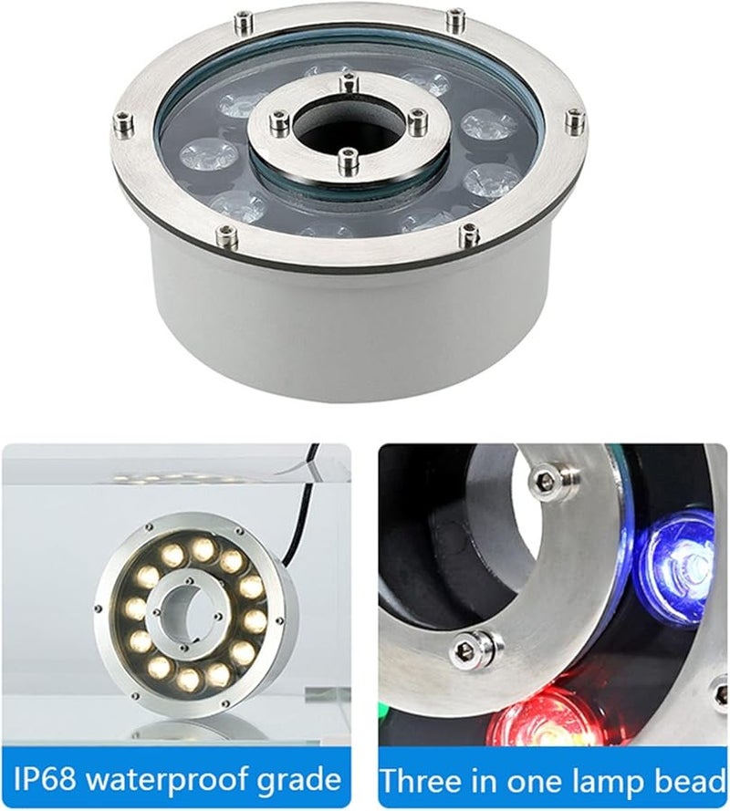 ضوء LED أرجواني 24 واط DC24V مقاوم للماء IP68 مغمور بالكامل لبركة النافورة والحديقة - Image 3