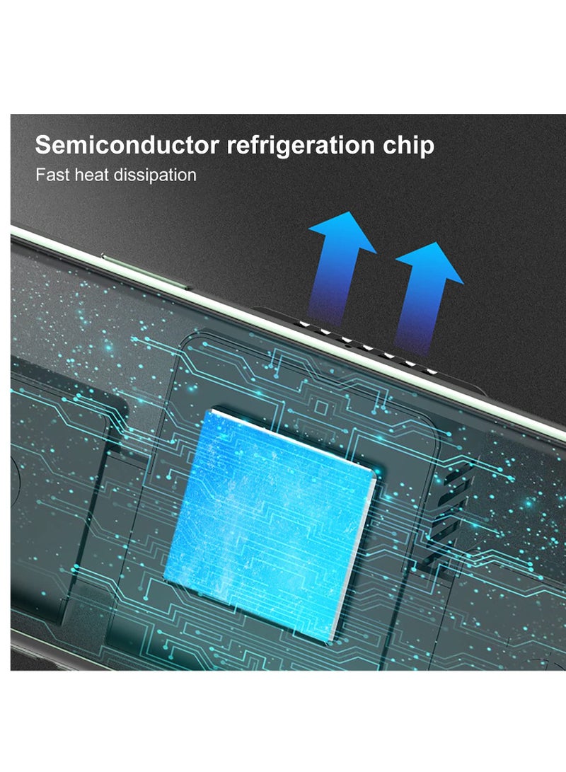 SOLARAE Mobile Game Controller + Active Cooling Fan Phone Radiator Grip, heat dissipation function,Semiconductor Mobile Game Controller Gamepads, Compatible with iOS/Android Phone Black - Image 5