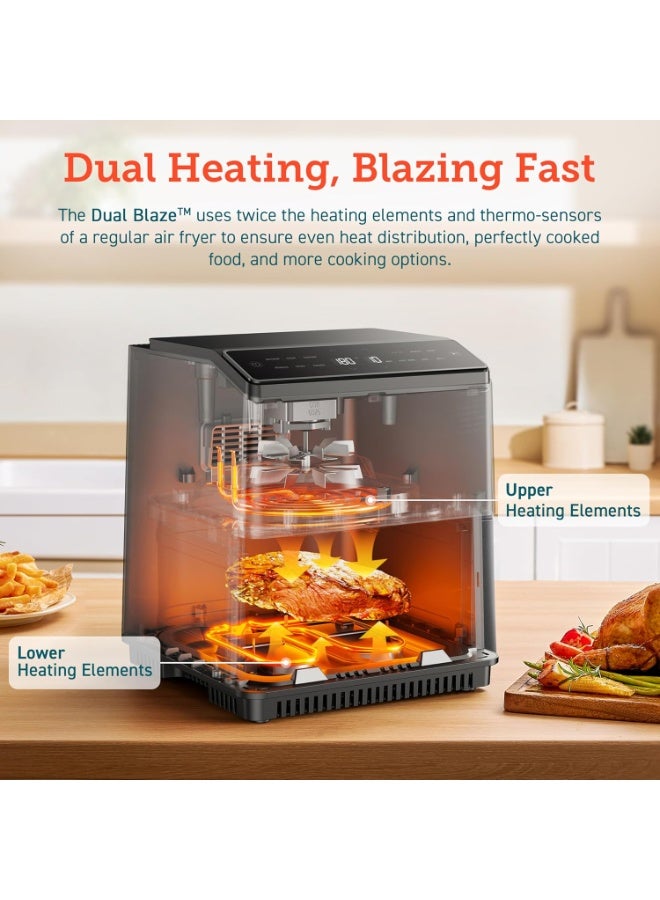 COSORI Air Fryer 6.4L APP Controllable Oven Dual Blaze 1700W, Double Heating Elements, Cookbook, No Shaking & No Preheating, 12 Functions, Roast, Bake, Reheat, Dishwasher Safe - Image 2