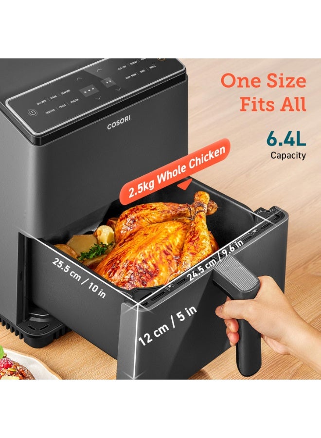 COSORI Air Fryer 6.4L APP Controllable Oven Dual Blaze 1700W, Double Heating Elements, Cookbook, No Shaking & No Preheating, 12 Functions, Roast, Bake, Reheat, Dishwasher Safe - Image 3