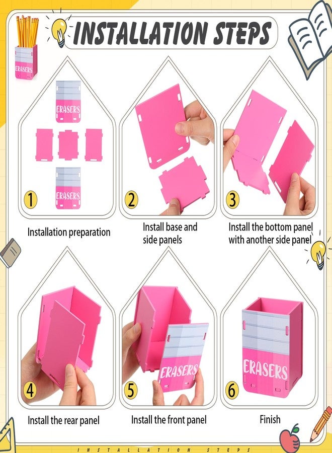 DoubleFill حامل أقلام رصاص مزدوج التعبئة مكون من 3 قطع، حاد وغير حاد، ممحاة، دلو أقلام رصاص خشبي على شكل قلم رصاص، موزع أقلام رصاص للعودة إلى المدرسة، إدارة الفصل الدراسي للمعلمين (نمط جاهز للكتابة) - Image 3