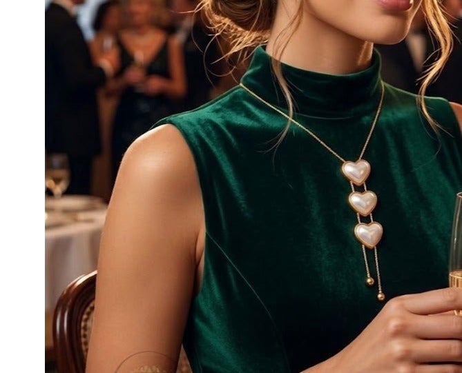 كوليه حريمى استانلس ذهبى مميز فى تصميمه انيق ذات جودة عالية - Image 2