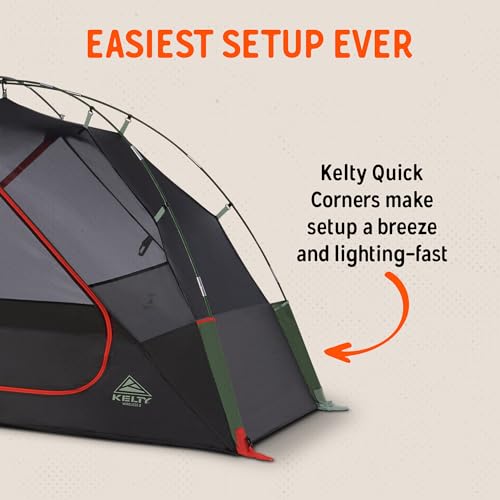 Kelty Wireless Freestanding Camping Tent, 2-8 Person Size, Huge Interior and Peak Height, Fast to Pitch, Color Coded Setup (2P / Dill/Black Forest) - Image 5
