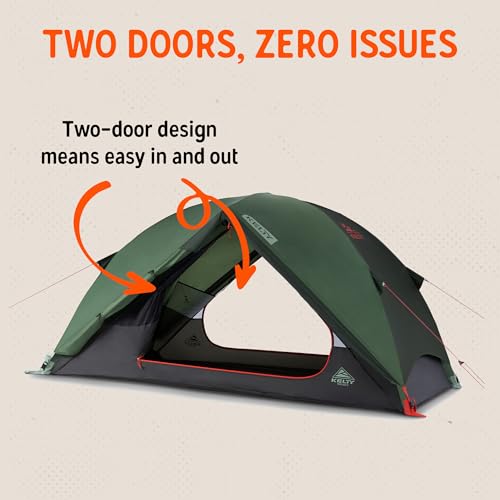 Kelty Wireless Freestanding Camping Tent, 2-8 Person Size, Huge Interior and Peak Height, Fast to Pitch, Color Coded Setup (2P / Dill/Black Forest) - Image 4