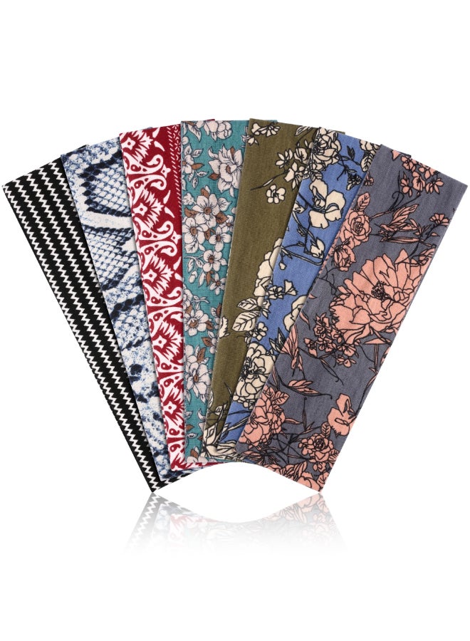 DiyJibb Headbands for Women Stretchy Non Slip Soft Cotton Cloth Hair Bands for Sports Workout Yoga and Running 7pcs - Image 2