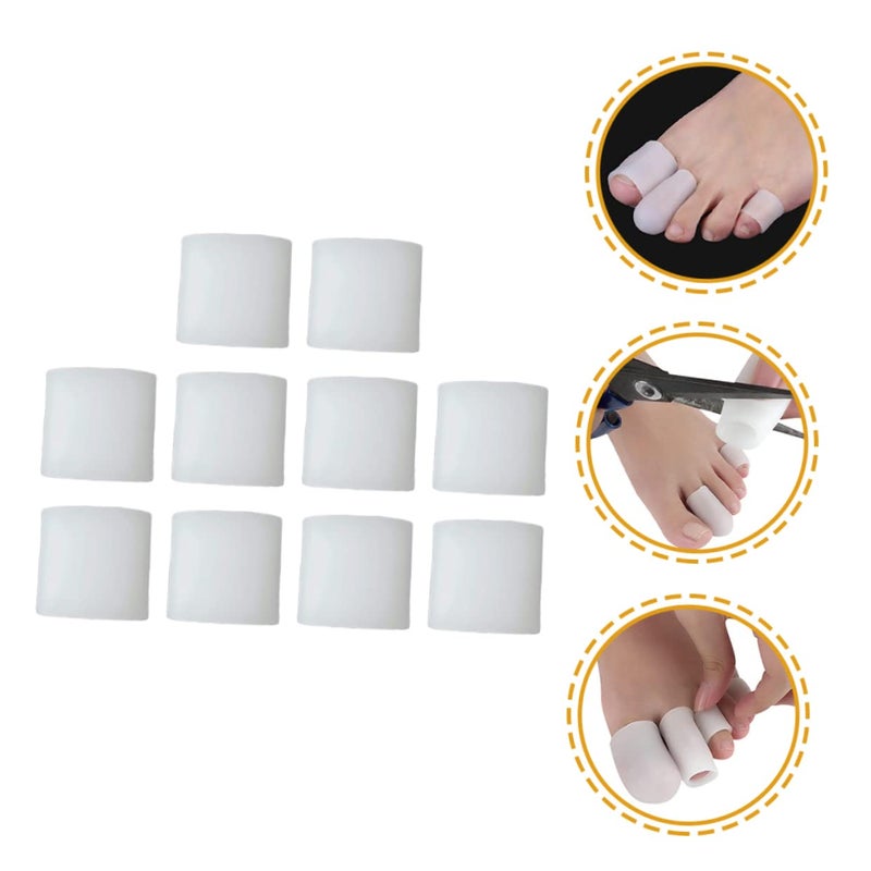 Washable Reusable Gel Toe Sleeves Protectors And Separators White 3 Pcs 1 7x1 5cm - Image 4