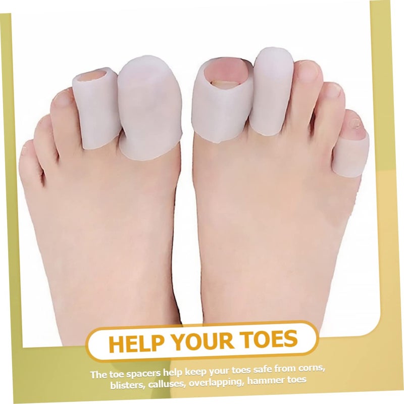 Washable Reusable Gel Toe Sleeves Protectors And Separators White 3 Pcs 1 7x1 5cm - Image 3