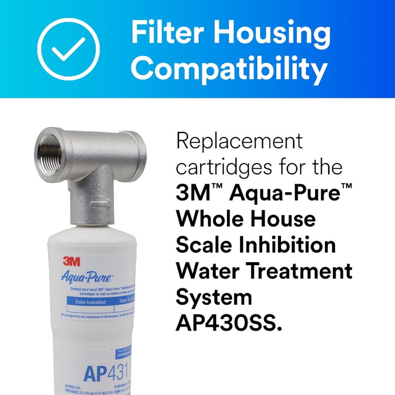 Aqua pure 3M Aqua-Pure AP431 Whole House Scale Inhibition Inline Replacement Water Cartridge - Image 2