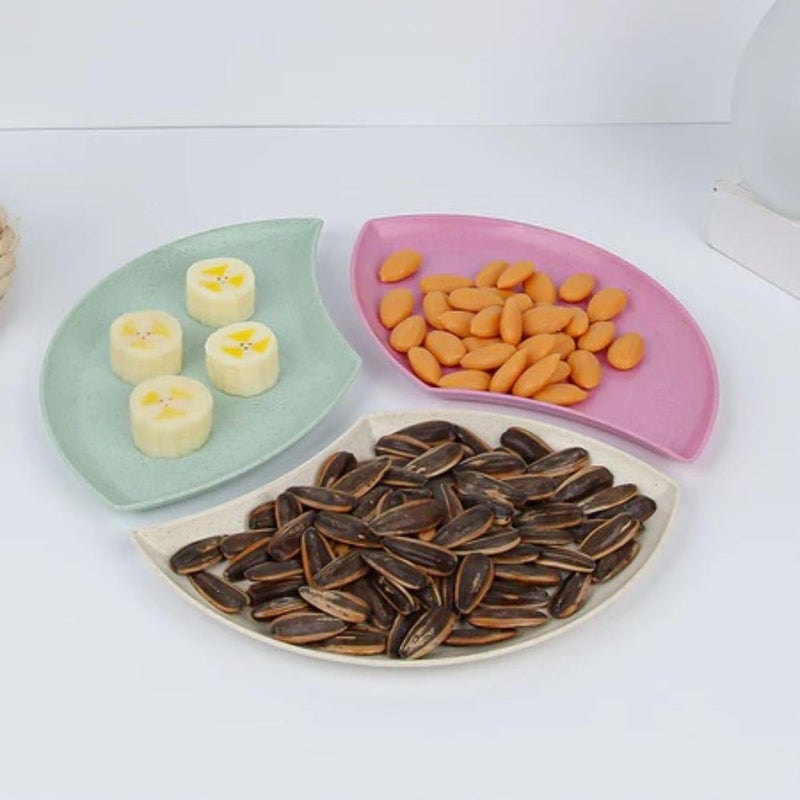 DANSR DANSR Unbreakable Wheat Straw Dinnerware Plate set Sustainable NonToxic Biodegradable Reusable Stackable Microwave and Dishwasher safe Perfect for Camping Picnic Parties Multicolour_3 Pcs  - Image 5