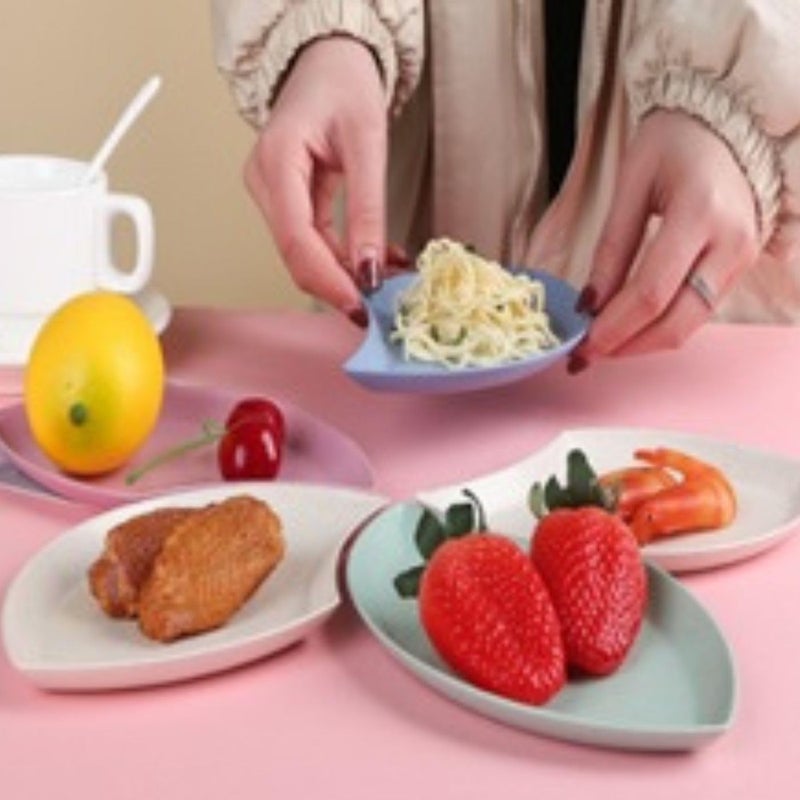 DANSR DANSR Unbreakable Wheat Straw Dinnerware Plate set Sustainable NonToxic Biodegradable Reusable Stackable Microwave and Dishwasher safe Perfect for Camping Picnic Parties Multicolour_3 Pcs  - Image 2