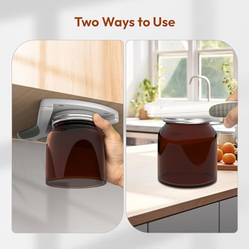 ReneeChef Jar Opener for Seniors, Ideal Bottle Opener, Easy Grip Jar Opener & Under Cabinet Car Opener Effortless to Unscrew Any-Sized Lid, Essential Kitchen Gadgets for Weak Hands or Arthritis - Image 3