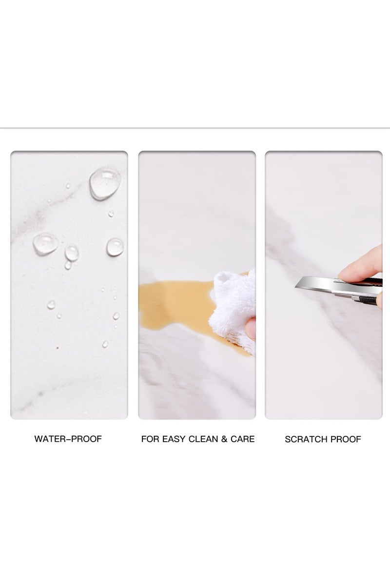 2PCS Photography Backdrop Food Background Boards 60cmx60cm Texture Photo Studio Double Sided Flat Lay Tabletop Kit for Product Props Shooting Jewelry Cosmetics Desk Waterproof (Marble Texture)  - Image 4