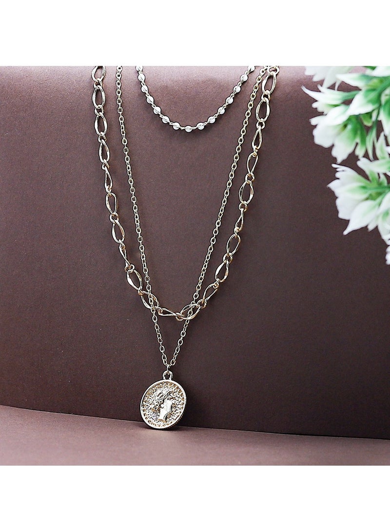 FLUFFY currency Face Necklaces Of Fluffy Women's Accessories-Gold  - Image 1