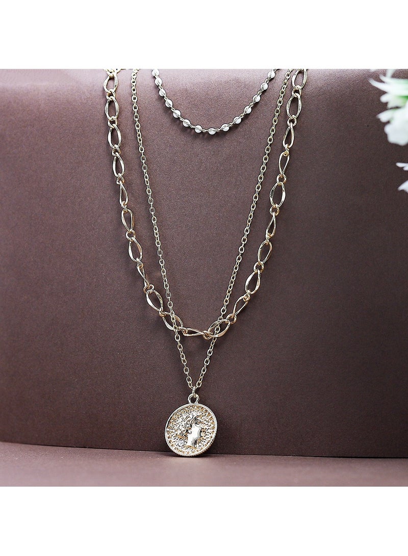 FLUFFY currency Face Necklaces Of Fluffy Women's Accessories-Gold  - Image 2