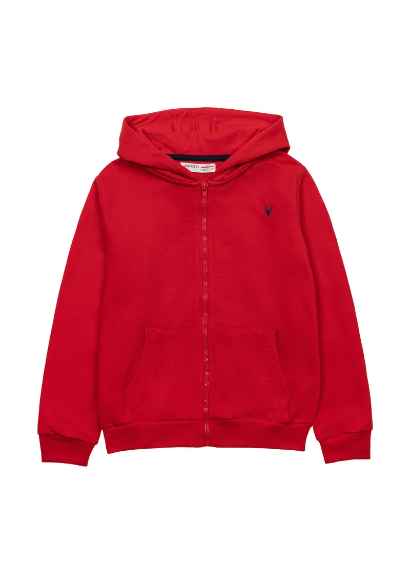 مينوتي Kids Boys  Hooded Zip Thru With Embroidery