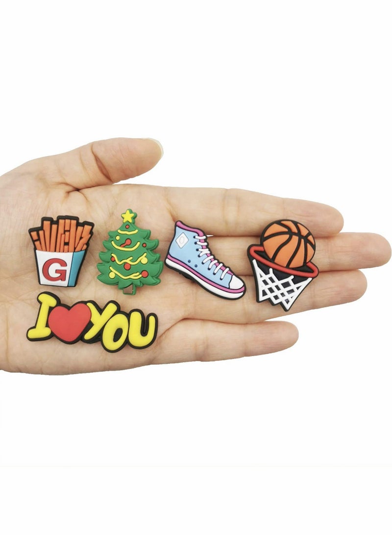 Shoe Decoration Croc Charms, PVC Different Cartoon Charm for Crocs Hole Hole Shoe/Buckle/Bracelet/Wristband, Croc Charms Decoration for Kids Boys Girls Men Women Party Favor Gifts 100 PCS Random - Image 4