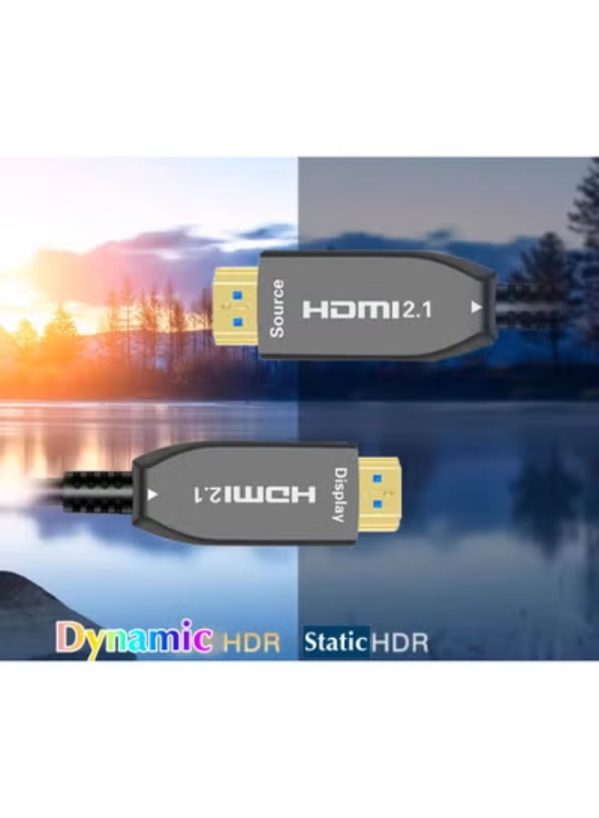 كيبل ألياف بصرية HDMI 8K بطول 25 متر – سرعة فائقة 48 جيجابت/ثانية، يدعم 8K@60Hz و4K@120Hz HDR مع eARC وHDCP 2.2/2.3 - Image 3
