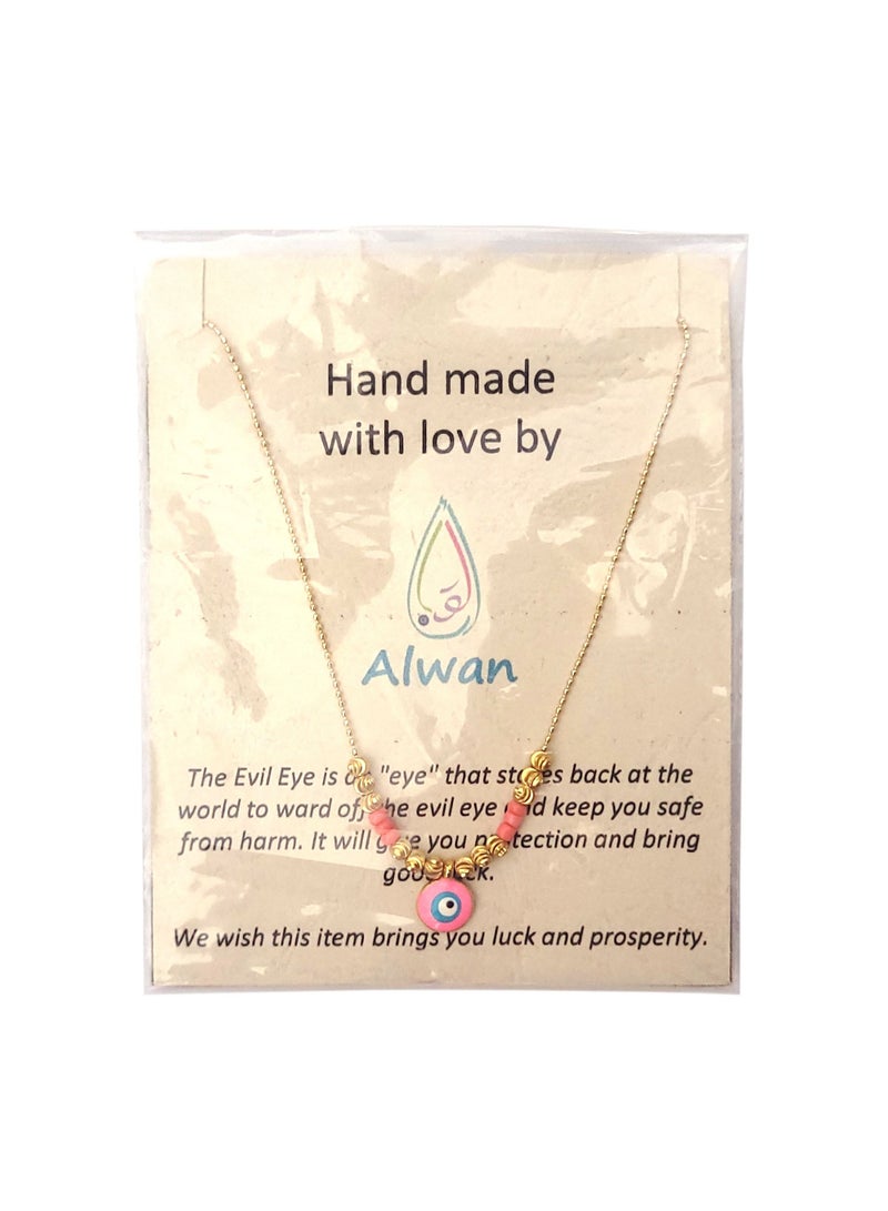 Alwan Gold Plated Evil Eye Necklace - Image 4